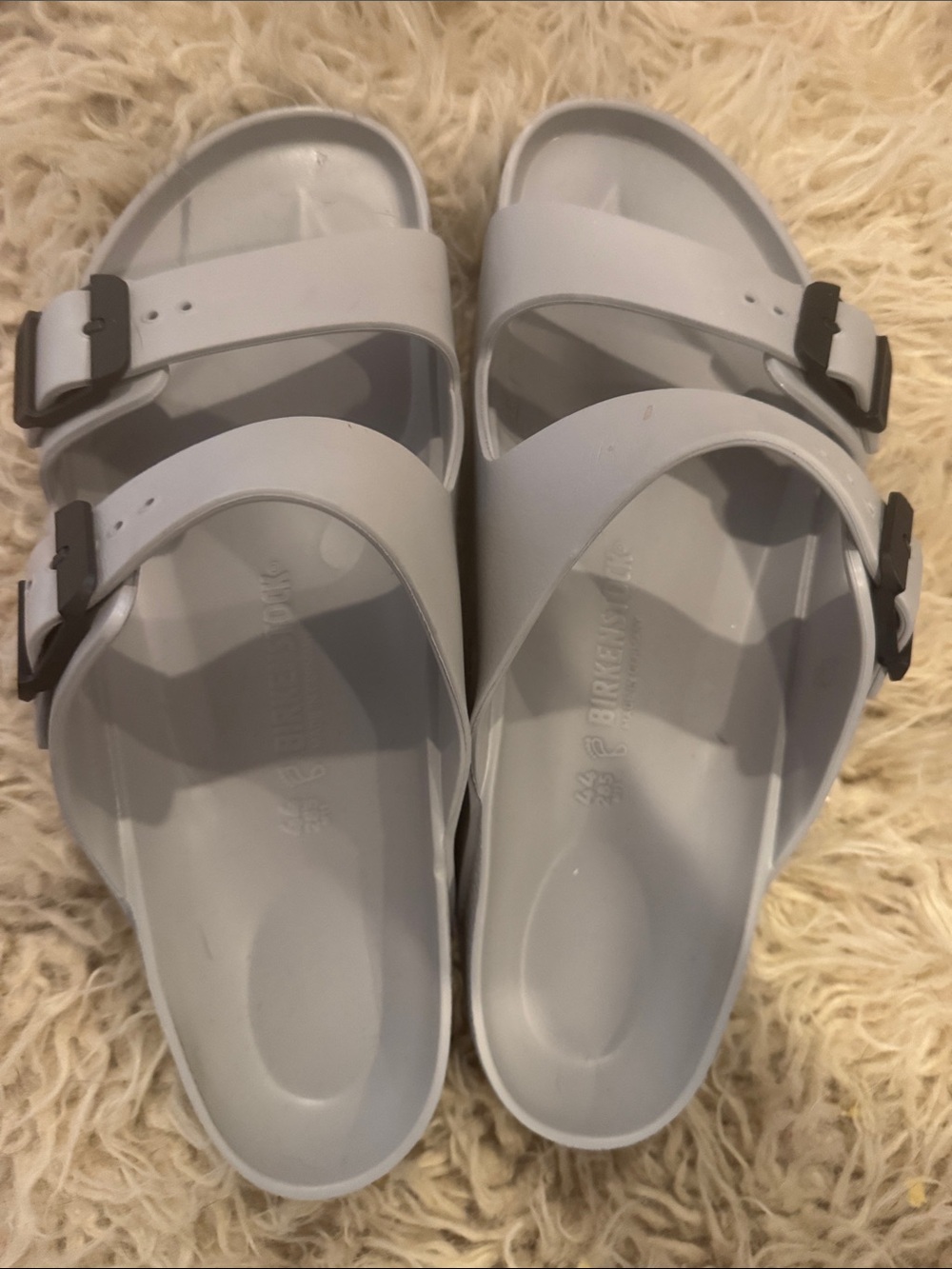 New Men’s Birkenstock White Double-Strap EVA Slide Sandals no box - Picture 2 of 6